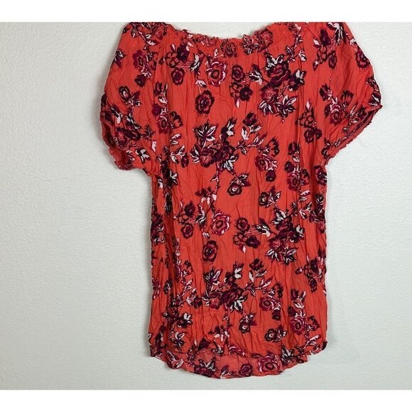 Faded Glory Since 1972 Women's Blouse Color Orange Print Size XL Sku 2448 - Picture 12 of 12